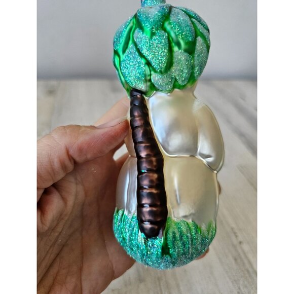Patricia breen hobe sound snowman fish palm tree glitter green ornament Xmas tre - Picture 4 of 9